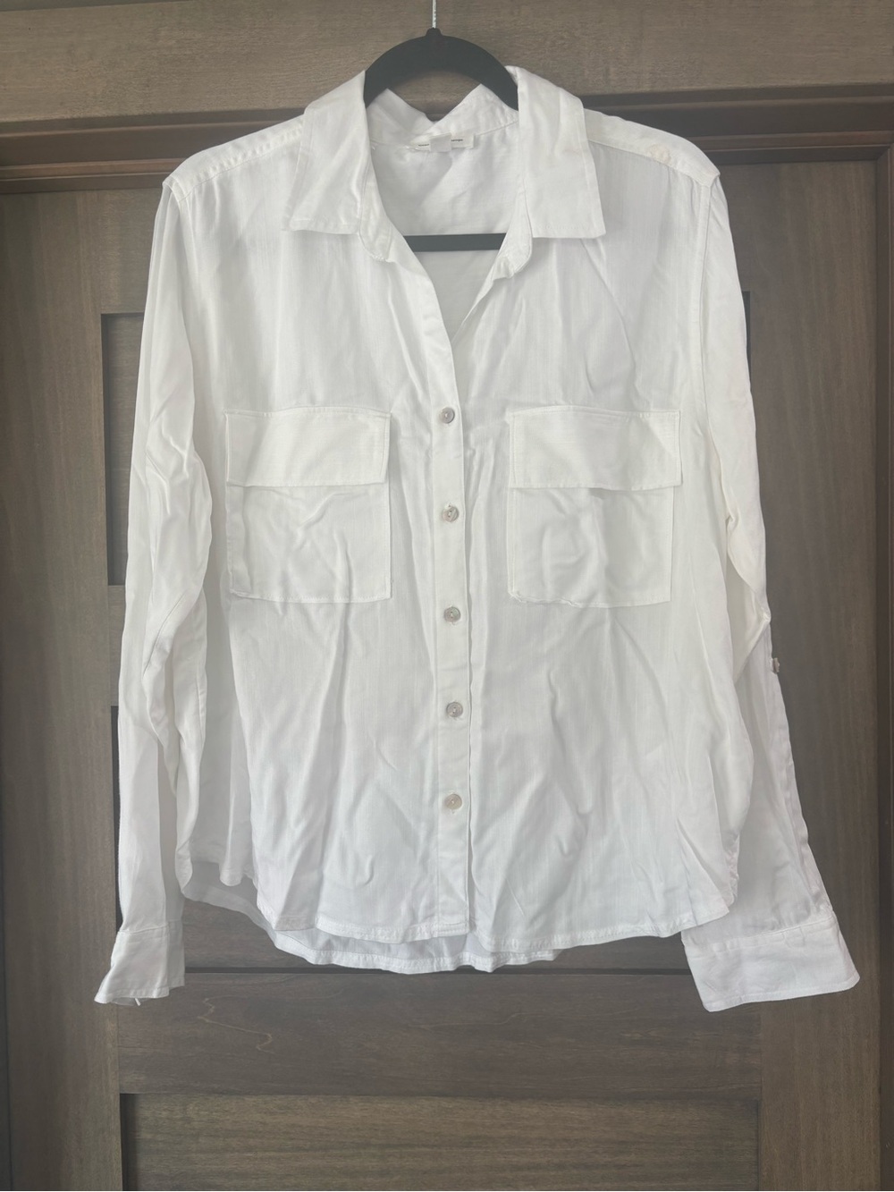 beachlunchlounge Women’s White Casual Button-Down Shirt